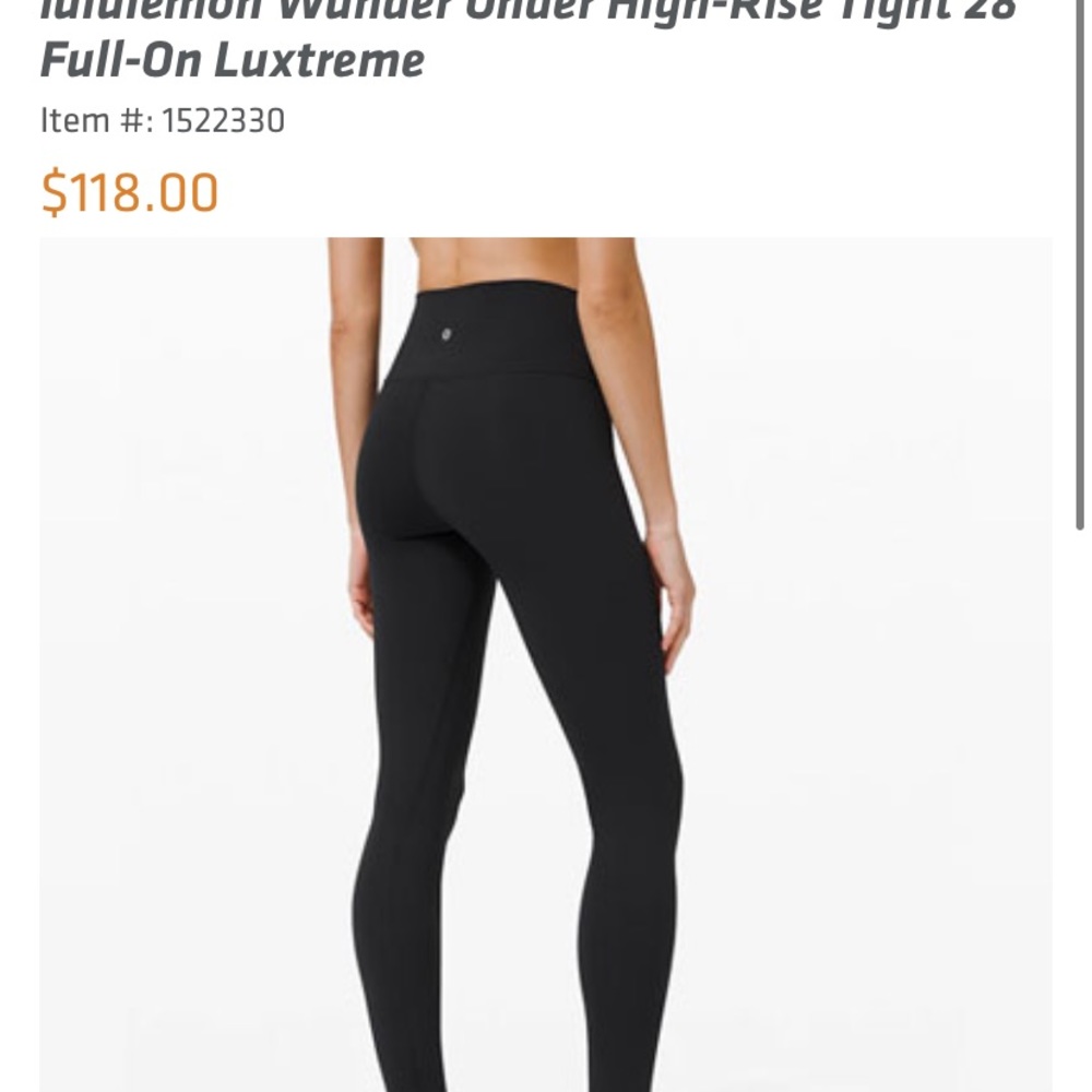 Orangetheory Lululemon Wunder Under HR tight 28”